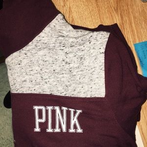 VS Pink quarter zip crew neck